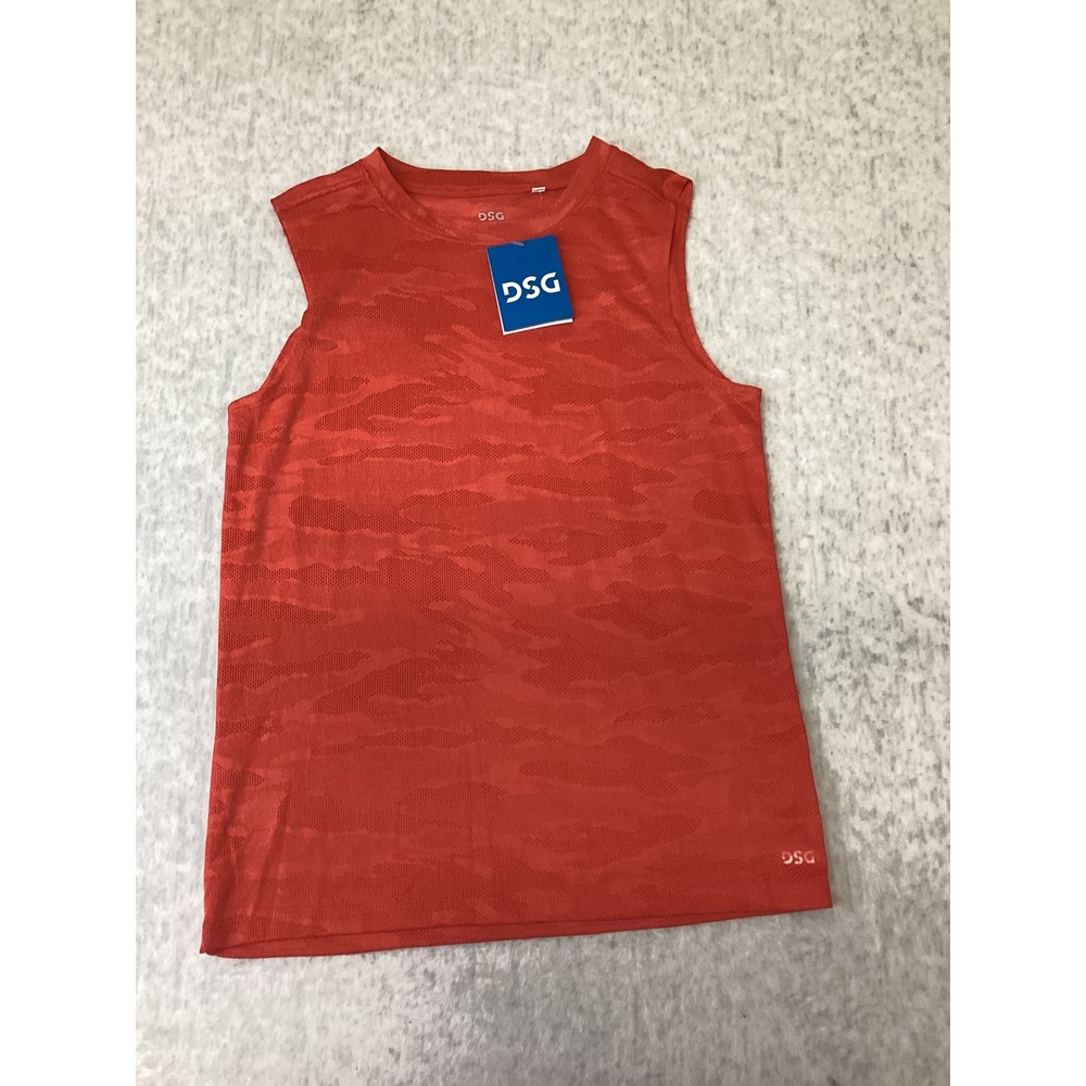 DSG Boys Jacquard Movement Tank Cabana Coral Camo Athletic Shirt Size Medium NWT